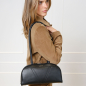 Preview: Schultertasche aus Saffiano Leder Schwarz